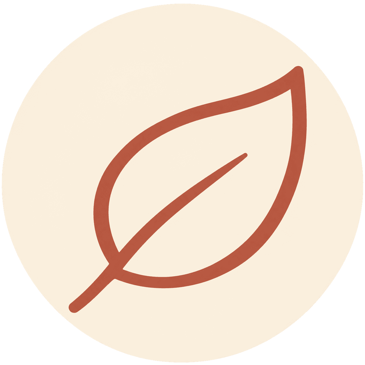 Leaf icon representing a simpler life